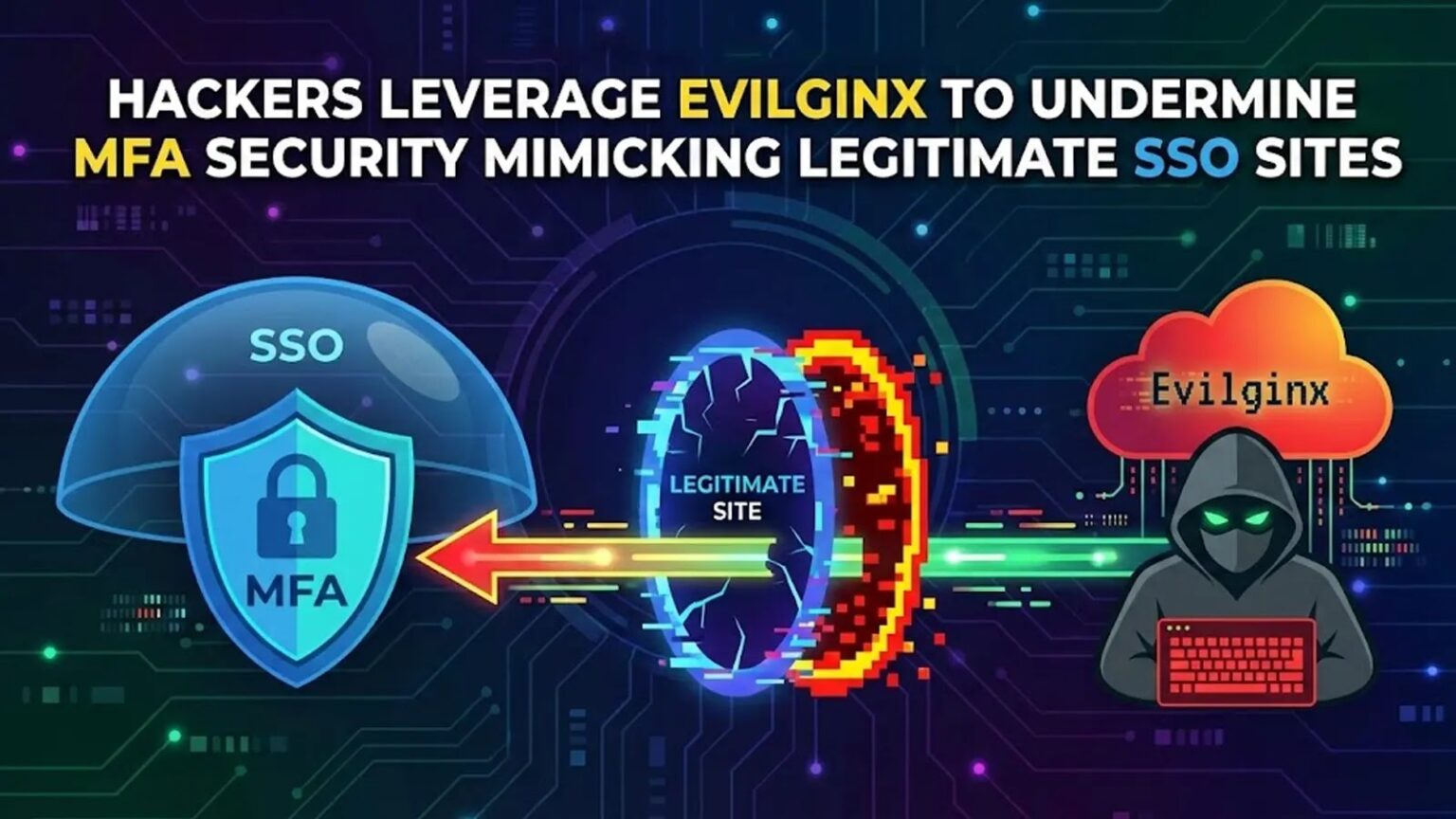 Hackers exploit Evilginx to bypass multi-factor authentication by impersonating legitimate SSO sites.